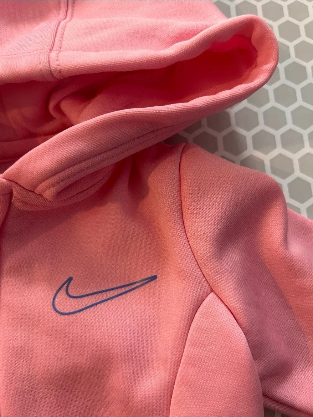 Nike Pink Hooded Zip-Up Jacket.     Size 12M